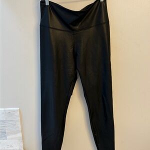 Black Women's xl faux leather high rise leggings